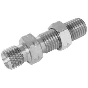 Metric Male x Metric Male 1.5mm Pitch Bulkhead c/w Locknut